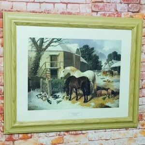 Impulse Design Framed Equestrian “First Fall of Snow” art Print by F.M. …